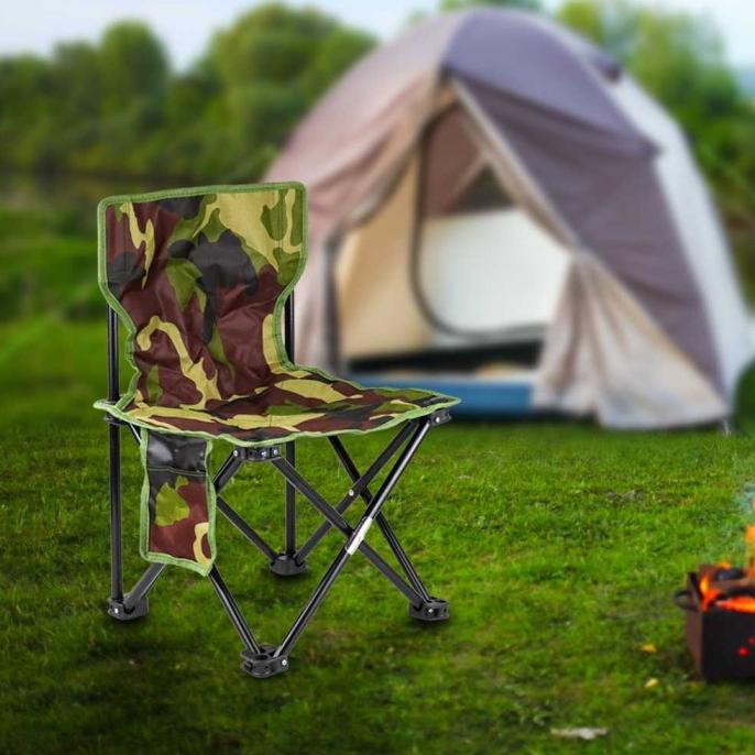 kursi Lipat Santai Portable Camping Kursi Memancing Travelling Outdoor - Multi 33x33x53