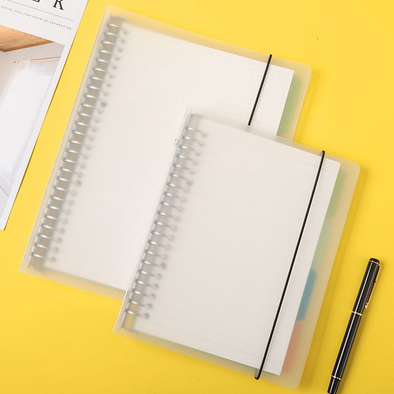

(BDZ ♥♫] Binder Note White Cover Transparant ( Dengan Isi / Tanpa Isi Loose Leaf ) - A5 & B5 / terrviral..