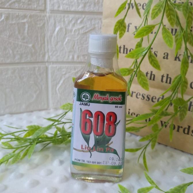 MINYAK GOSOK 608 (HIJAU) TUTUP PUTIH 60ML/ MINYAK GOSOK LIU LIN PA