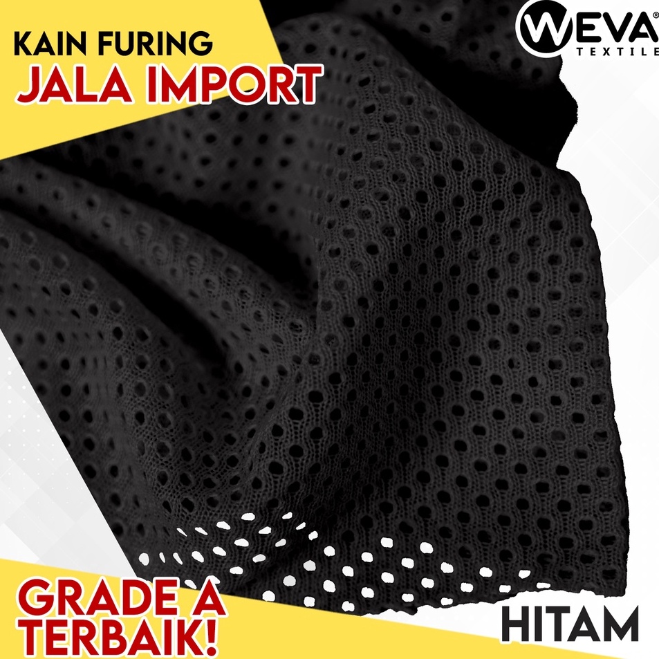 ➫Laris✹ Bahan Kain Jala Kain Mesh Jaring Dalaman Jaket Hitam 057 ✻