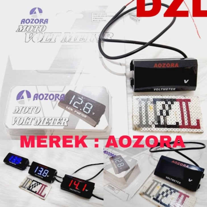 ➨Laris✺➻ AOZORA VOLTMETER AKI DIGITAL WATERPROOF PENGUKUR AKI H40