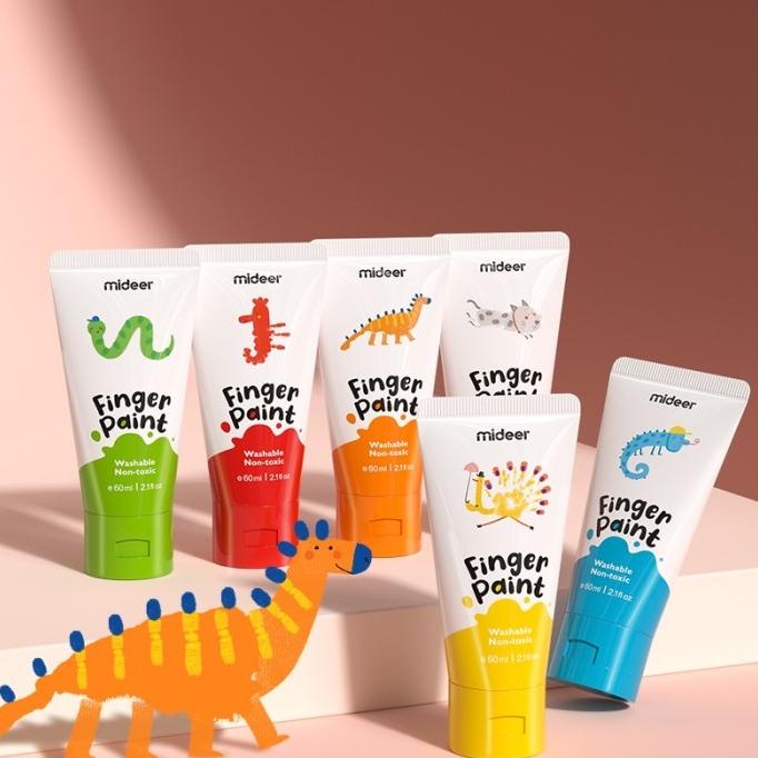 

Mideer Finger Paint 6 Colours Washable Non Toxic Cat Tangan Anak Kualitas Premium
