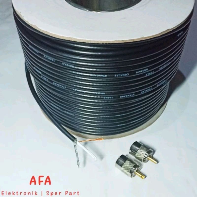 Kabel Coaxial RG 58 30 Meter Plus 2 Konektor