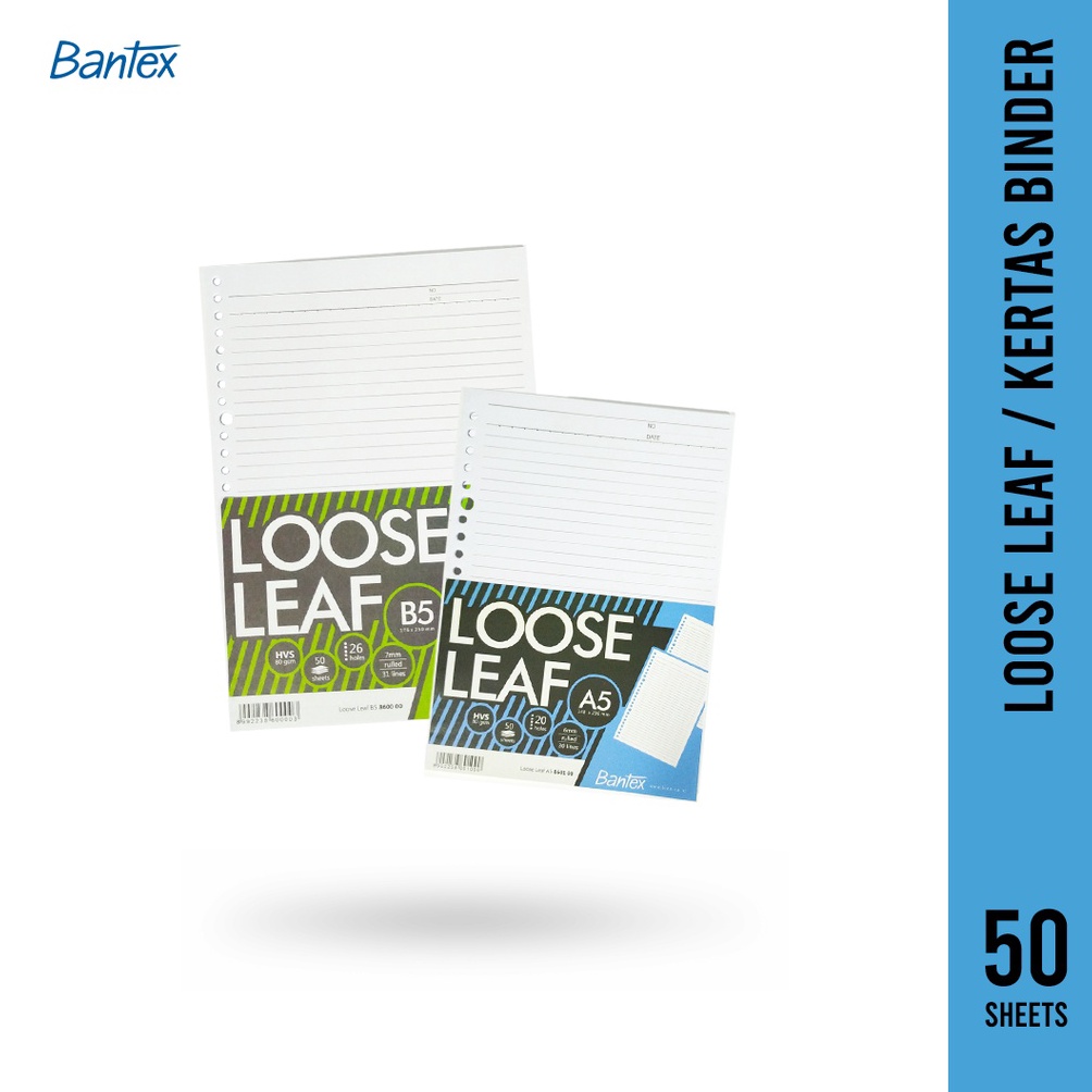 

☈ [BMS Yogyakarta] Bantex Kertas Binder / Loose Leaf for Multiring Binder 85