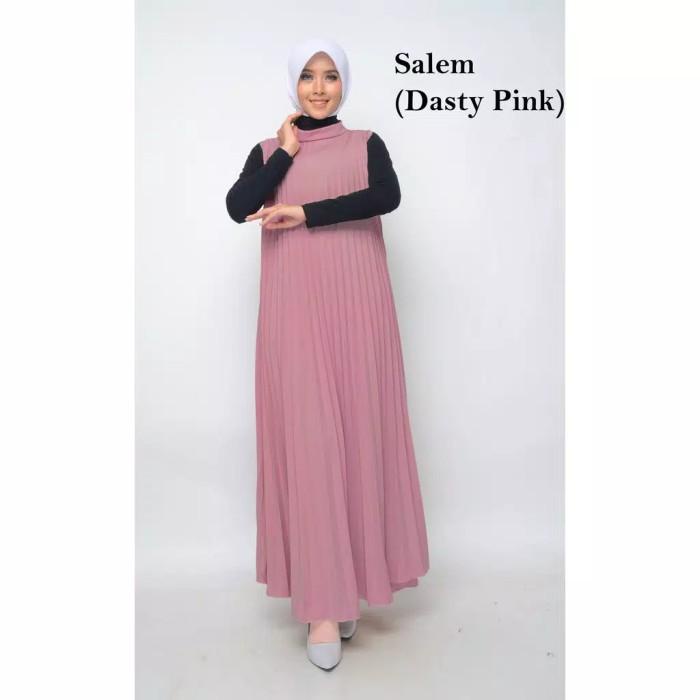 TERLARIS - BAJU GAMIS WANITA PLISKET MAXY LENGAN BUNTUNG/TANPA LENGAN/GAMIS KENSI