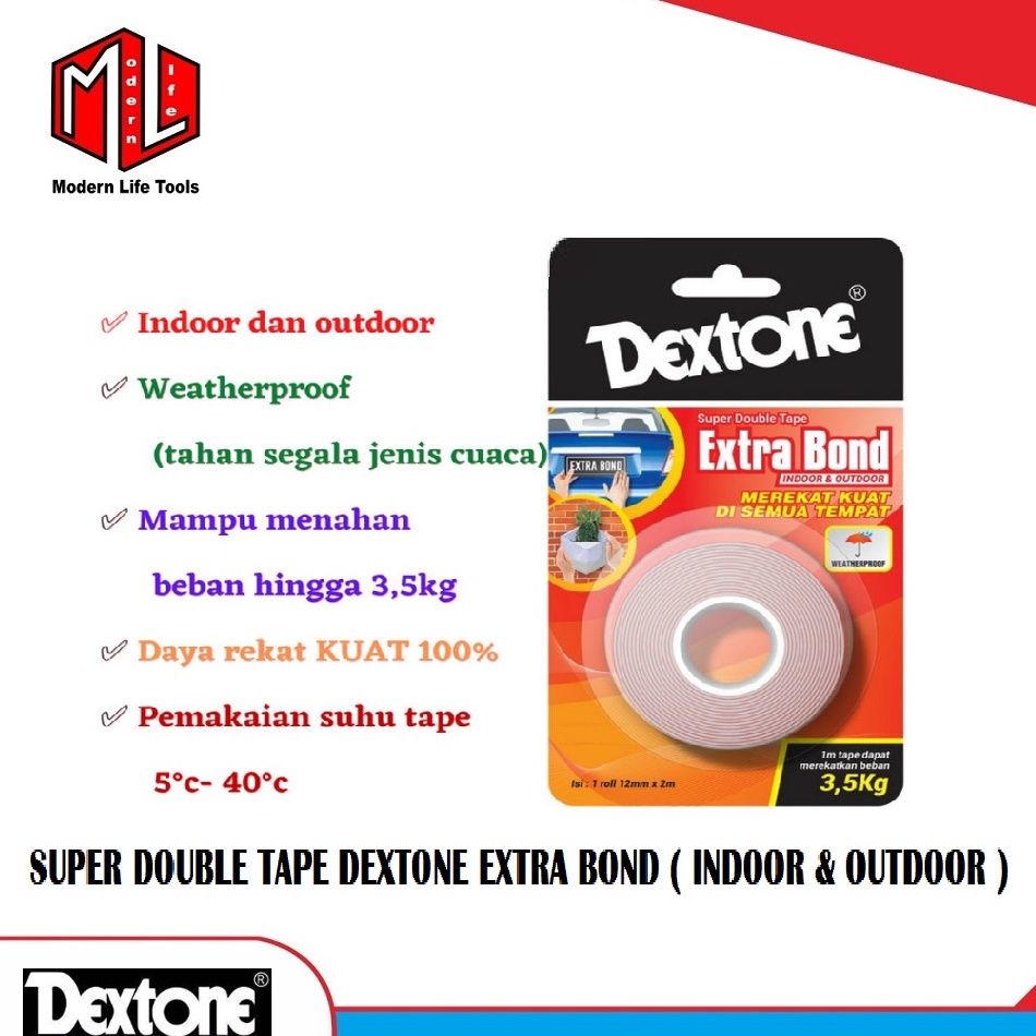 

888850 Double Tip Kuat Double Tape Dextone Extra Bond Indoor Dan Outdoor 57