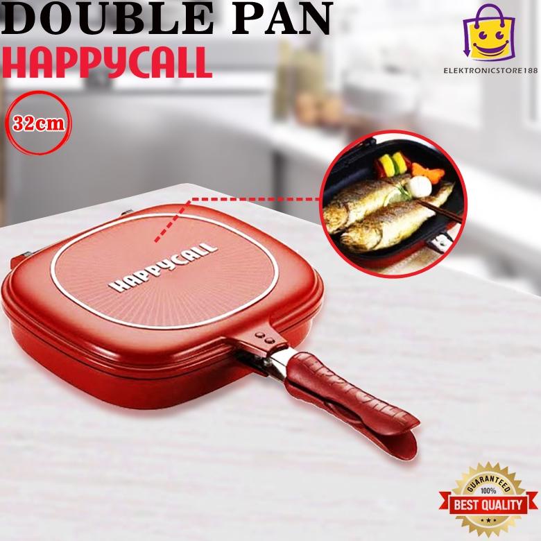 Happy Call Double Side Pan 2 Sisi Jumbo Grill 32cm Ori promo