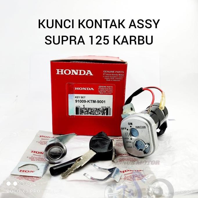 KUNCI KONTAK SET JOK HONDA SUPRA X 125 KARBU KUALITAS ORIGINAL AHM ORI