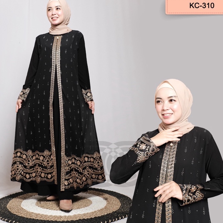 Best Product Gamis Abaya TURKEY COMERA KC-310 JUMBO BUSUI / Abaya Turkey Dubai Busui Dress - Baju Ab