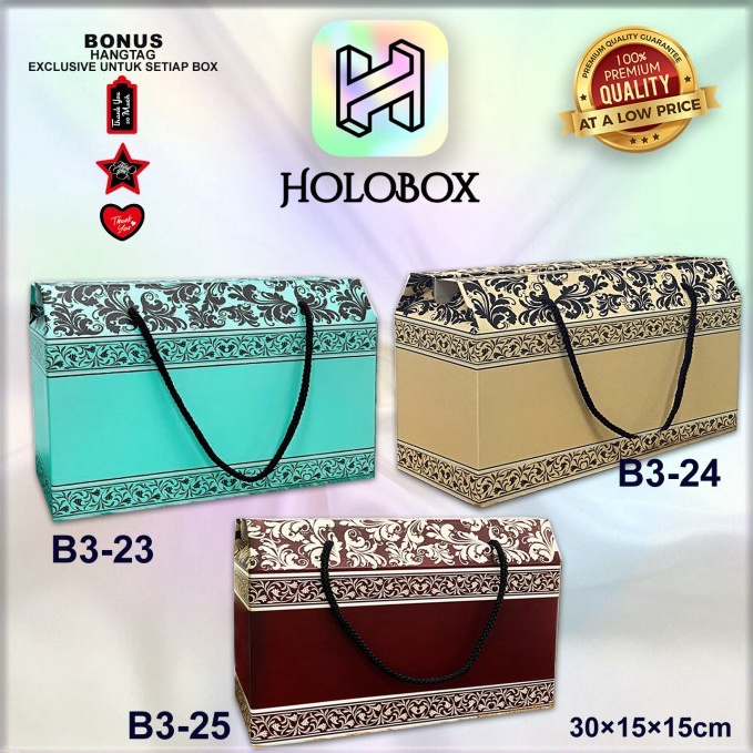 

NLKJ-76 KOTAK KADO|GABLE|KUE|HAMPERS|SERBAGUNA|DUS|BOX|PACKAGING|30X15X15|B3 MYT