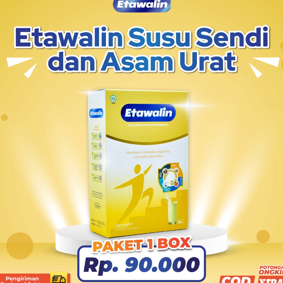 

Terkini Etawalin Susu Kambing Etawa Solusi Asam Urat dan Nyeri Sendi 1 Box