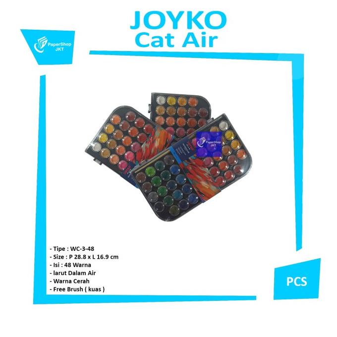 

Joyko Watercolor Set Cat Air Wc-3 Isi 48 Warna - Wc-3-48 [ Pallete ] Terbaik Dikelasnya