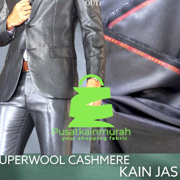 ☈➸❋✦ Super wool Cashmere Bahan Mengkilap  kain Jas Bahan kain celana Mengkilap Best Product