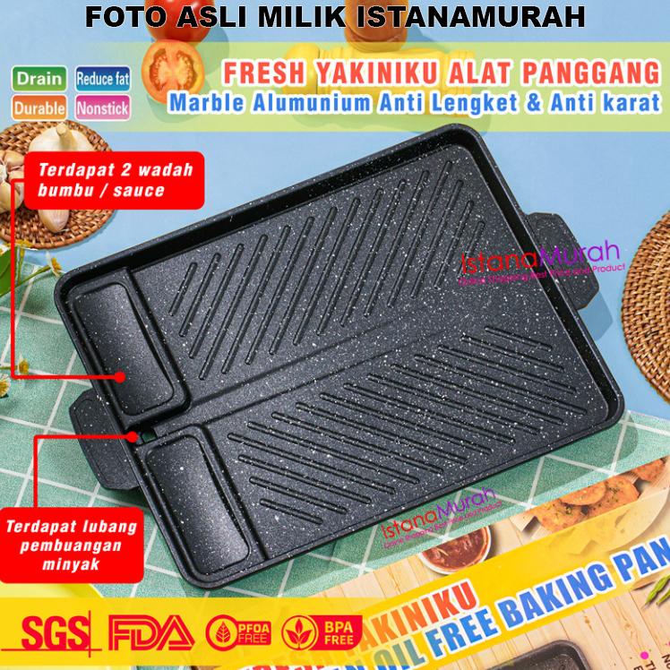 YAKINIKU GRILL PAN PANCI BBQ  - MULTI GRILL PAN pemanggang  Anti Lengket promo!!