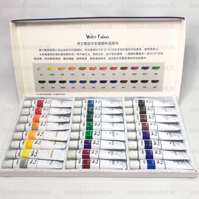 

Watercolor 24 Color / Cat Air 24 Warna Deli 73852 (Set) Kualitas Premium