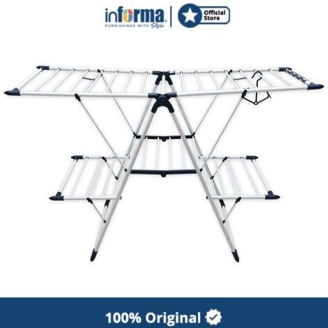 Informa - Jemuran Pakaian Lipat - Biru