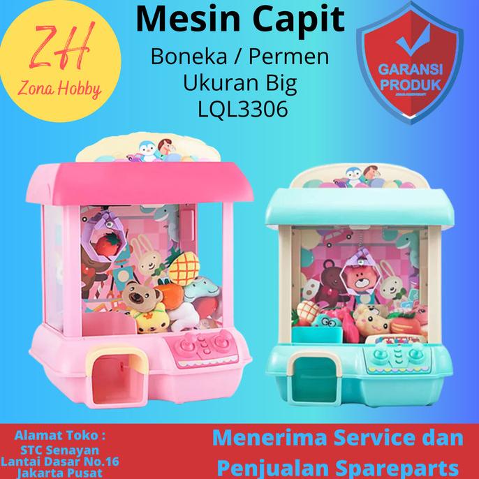 Mainan Anak Mesin Capit Besar Boneka Permen Claw Machine Candy Grabber