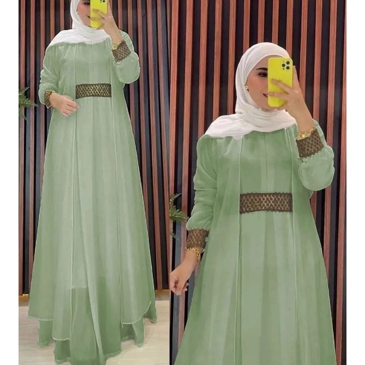 ➫➻❀✺ COD Gamis Kondangan Jumbo M L XL XXL LD 100 105 110 120 / Salsa Dress Vol 2 Ceruty Babydoll Mix