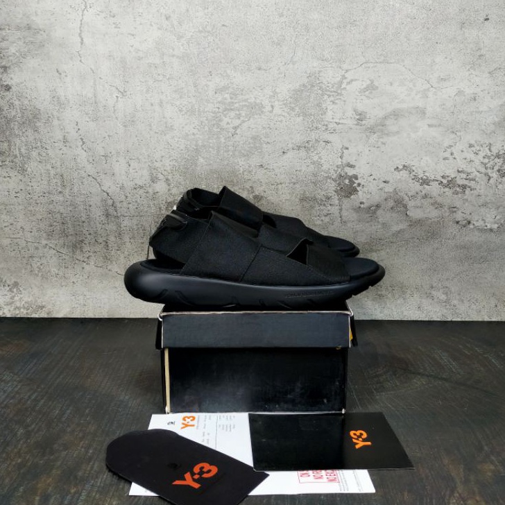 Termurah  Sepatu Sandal Adidas y3 Yohji Yamamoto Full Black Premium Original