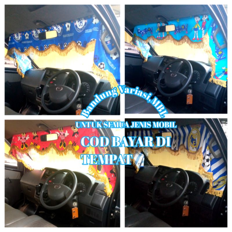 RB gorden lis kaca depan mobil Truk Fuso Hino variasi mobil/gorden mobil / Gorden list kaca