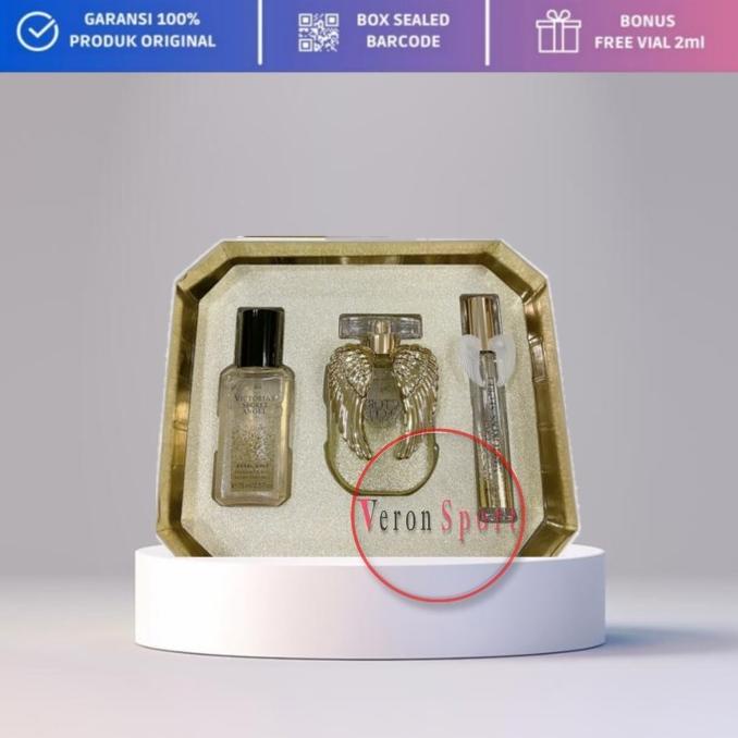 Victoria'S Secret Angel Gold Gift Set 3 In 1 Original Full Box