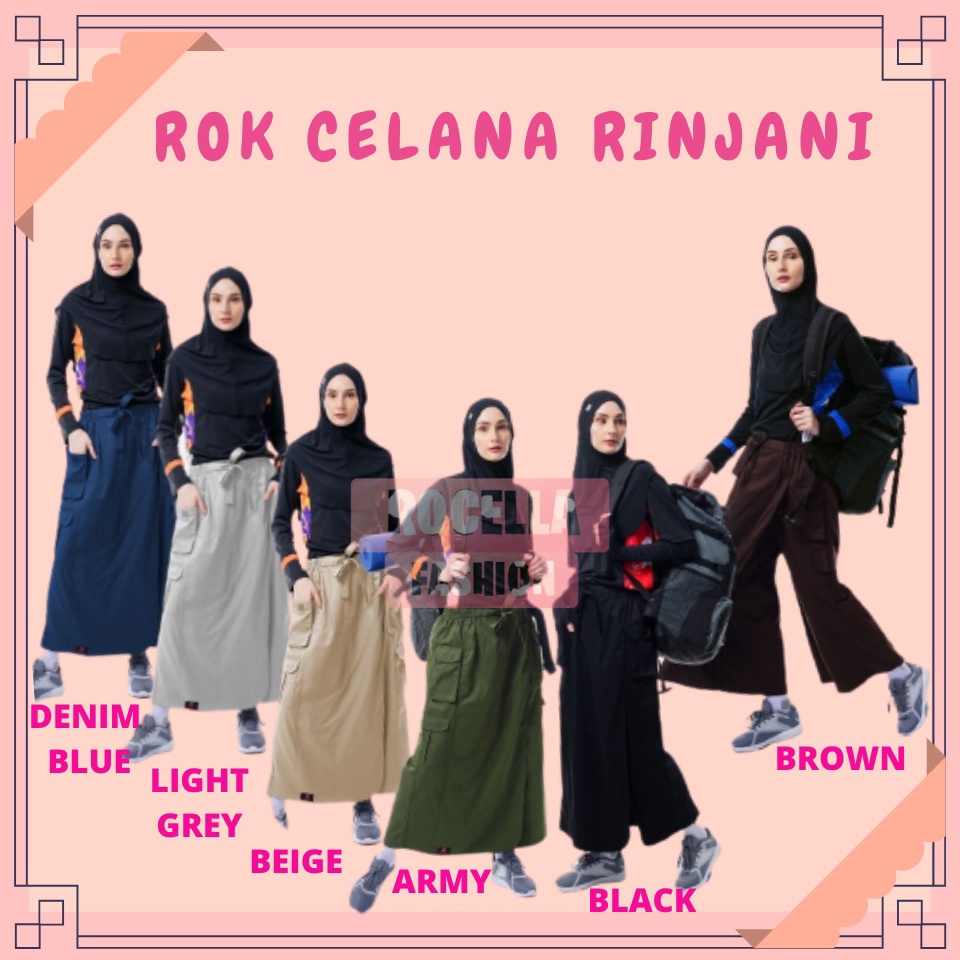 Harga Bersahabat ROCELLA ROK CELANA RINJANI ROK CELANA PANJANG WANITA ROK CELANA HIKING GUNUNG WANIT