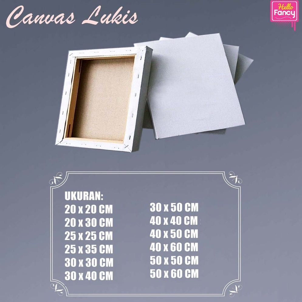 

[CODE BARANG 206PUN] Kanvas Lukis / Canvas Lukis Ukuran 20x20 cm s/d 50x60 cm Putih Beragam Ukuran Stock Ada