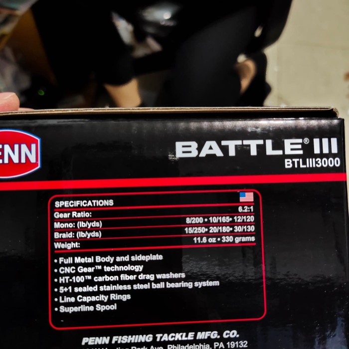 Terlaris Reel Penn Battle Iii 3000 Power Handel