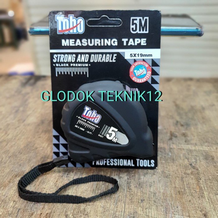 FREE ONGKIR METERAN TOHO BLACK PRO 5 METER / METERAN TUKANG 5 METER TOHO FREE ONGKIR