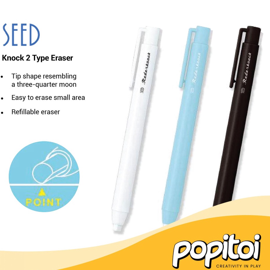 

Super Promo❈➯ SEED Radar Knock 2 Type Retractable Eraser Pen Penghapus Pensil Pencil N38 ✱