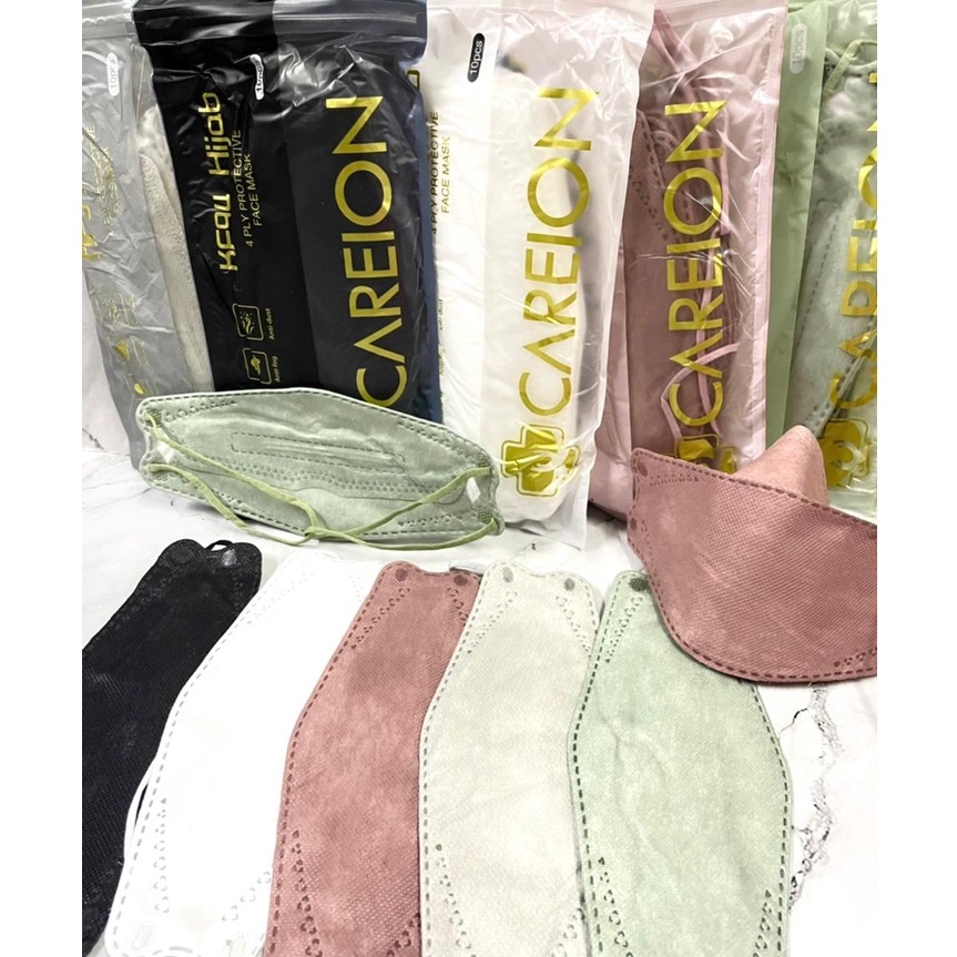 Serba Murah KF94 CAREION HIJAB / KF94 HEADLOP/ MASKER KF94 HIJAB Pasti Murah