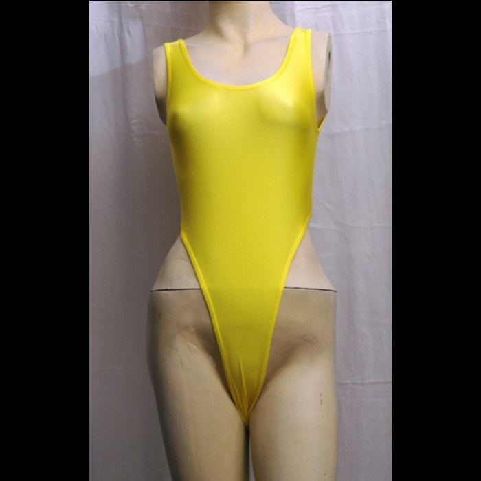 Thong Leotard / Baju Senam Belakang Kecil Warna Kuning - S / M / L