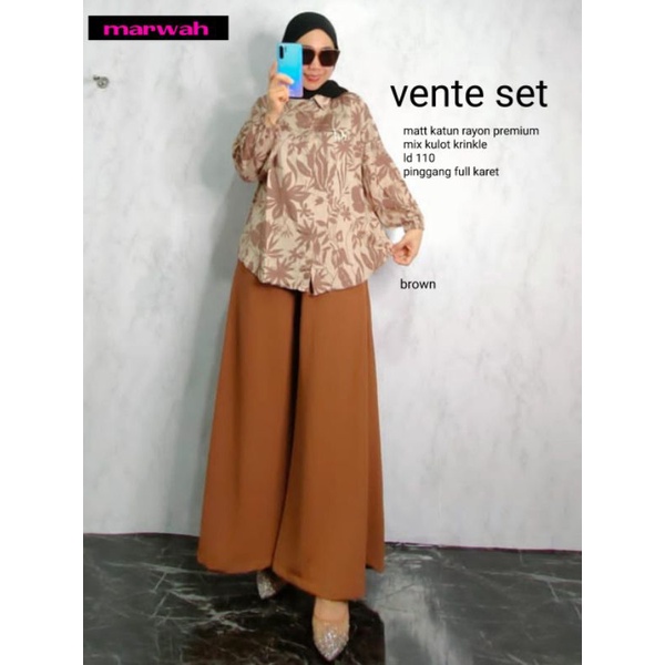 VENTE SET BY MARWAH// Katun rayon premium mix kulot crinkle// Bisa COD