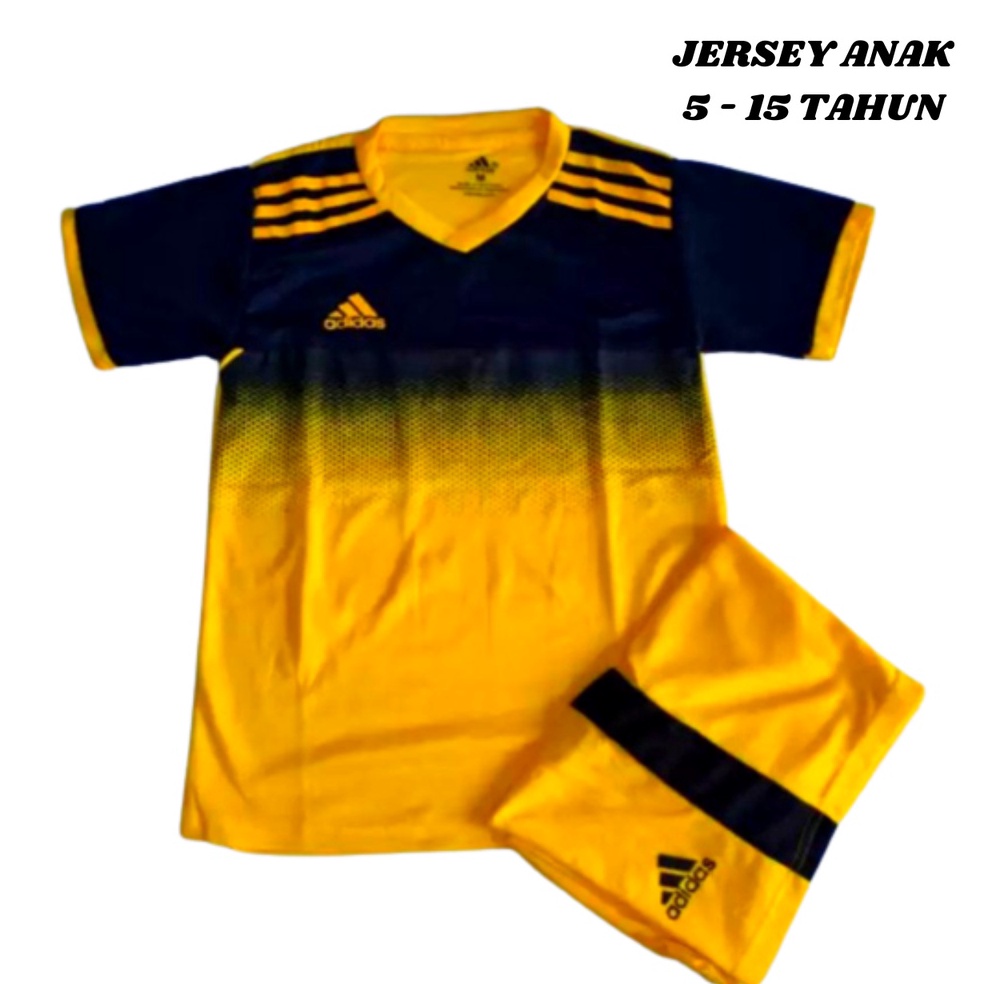 TREN TERBARU BAJU OLAHRAGA BAJU BOLA jersey futsal  Baju Bola Anak Anak adidas Jersi smp Untuk Umur 