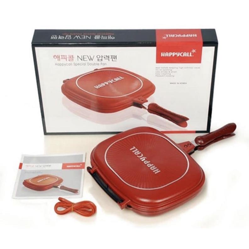 [ HC ] Happy Call* Double Pan 32cm ( GrillPan / Wajan Bolak-Balik ) ORI  promo