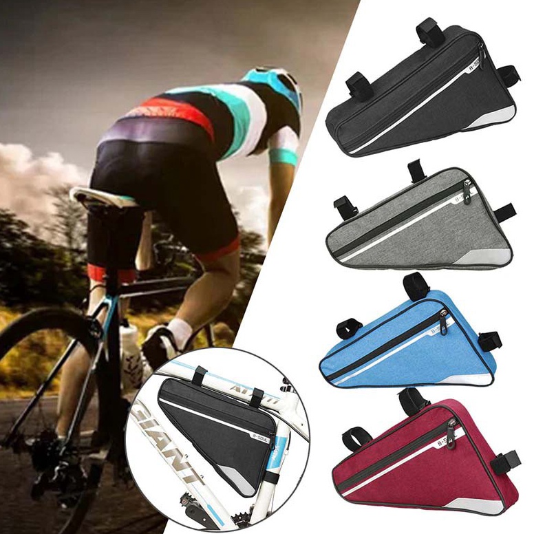 SIAP KIRIM Tas Frame Segitiga Sepeda / Triangle Frame Bag Pouch waterproof Ukuran Besar