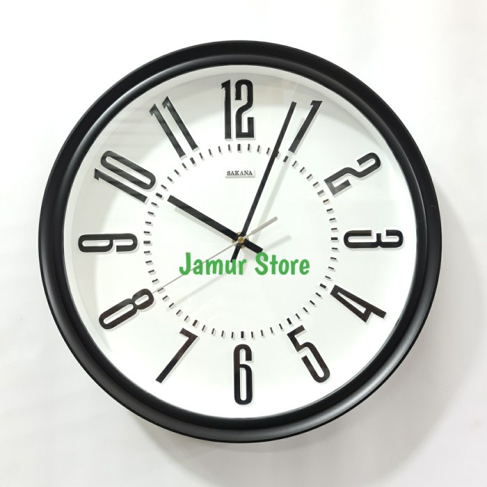 Jam Jam Dinding Sakana 550 (Hitam) Wall Clock Sakana 550 Original Antik