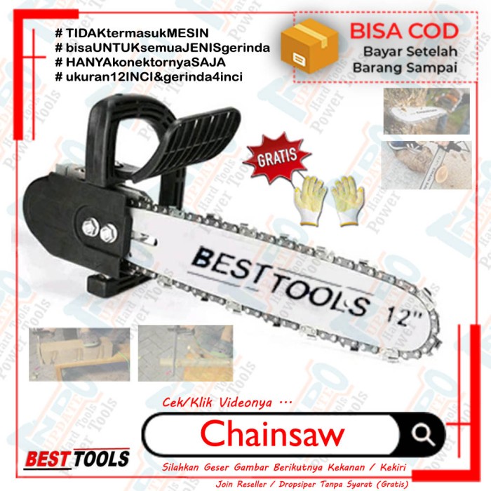ChainSaw Adapter Mesin Gerinda Tangan By JLD Adaptor mini chainsaw