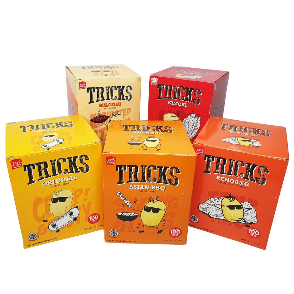 

➭➱✥❄ Tricks Biskuit Kentang Potato Baked Chips - Netto 10 pc x 20gr Terbaru