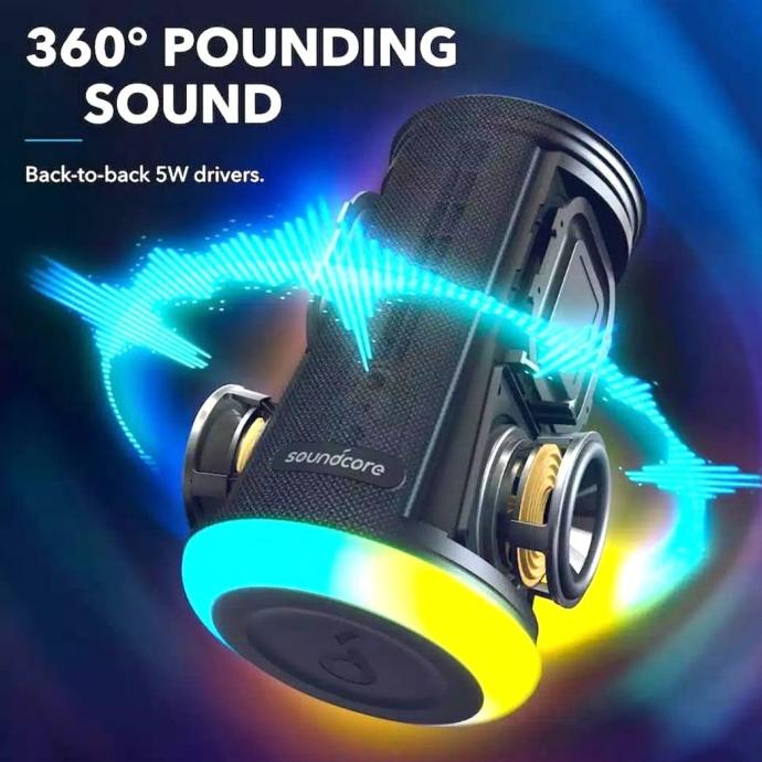 Anker Soundcore Flare Mini A3167 - Speaker Bluetooth IPX7 dengan BassUp