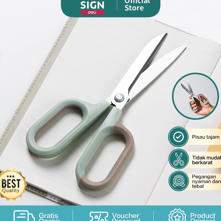 

✻Big Sale❂ Nusign Scissors / Gunting Desain Elegan Dual Color Pegangan Sangat Nyaman Pisau Tajam ENS055 ENS056 Y82 ✻