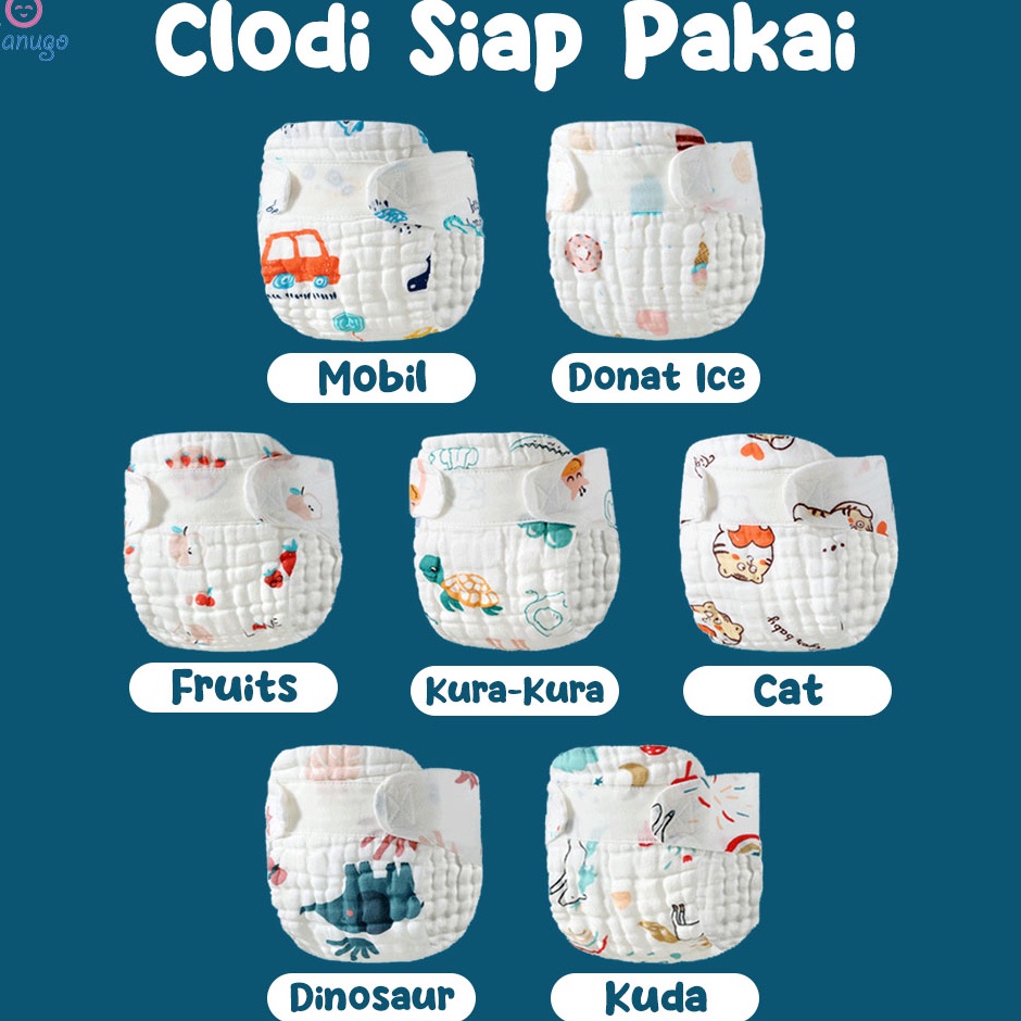 Untung maksimal4v9Uj Clodi Bayi Siap Pakai Adem dan Lembut Tanpa Insert  / Cloth Diaper / Celana Dal