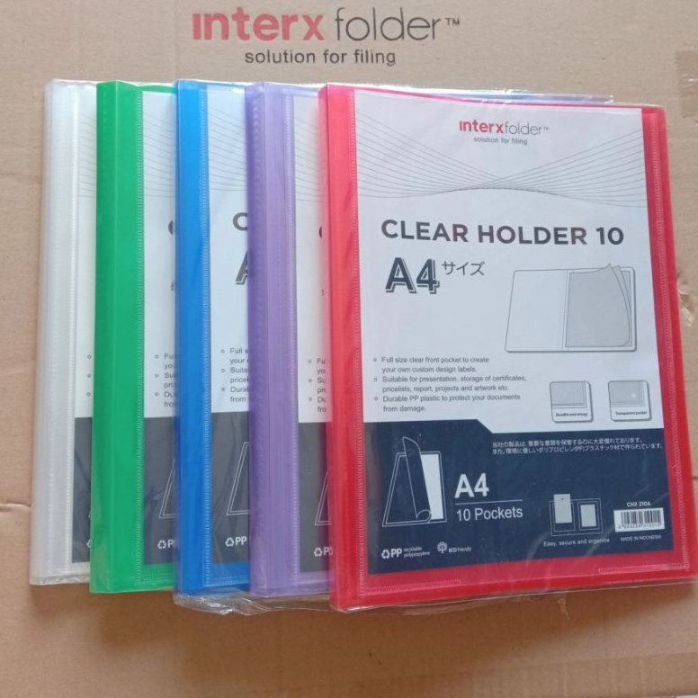 

Spesial Murah Clear Holder A4 10 Pocket Inter X / Display Album / Dokumen Keeper 176