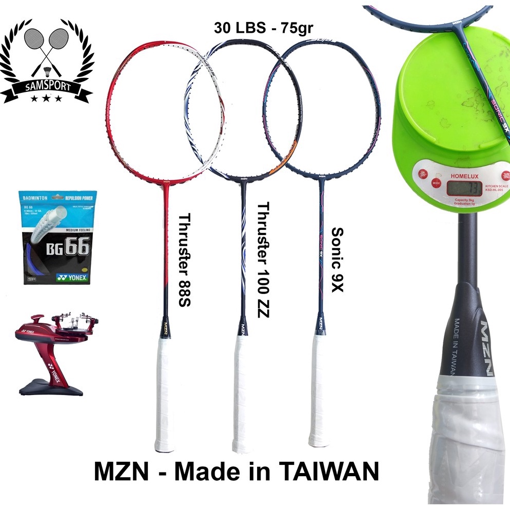 TERBARU RAKET BADMINTON BULUTANGKIS MZN 30LBS mizuno 75gr