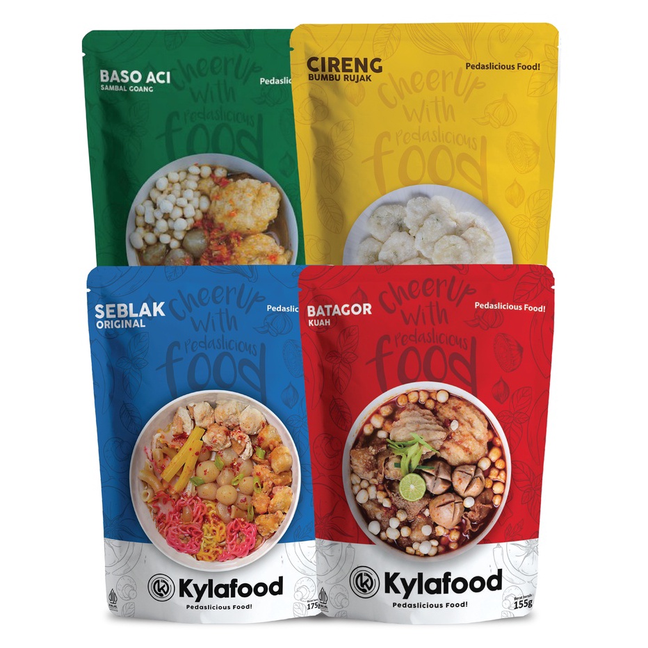 

WLTY2663 (C6369] Kylafood Paket ( Seblak Ori, Batagor Kuah, Cireng Rujak, Boci Goang )
