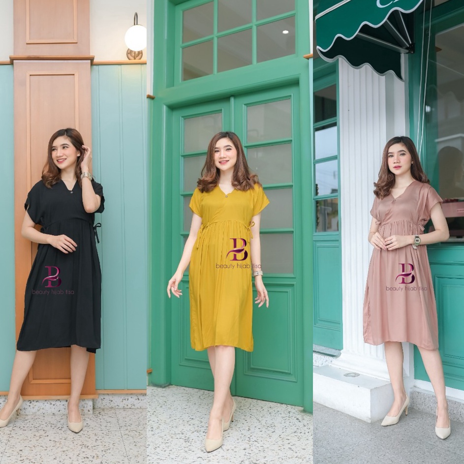 codee3E8q Lyodra Daster Kimono Pendek Polos Remaja Busui Model Terbaru Dan Kekinian 2023 Tali Sampin