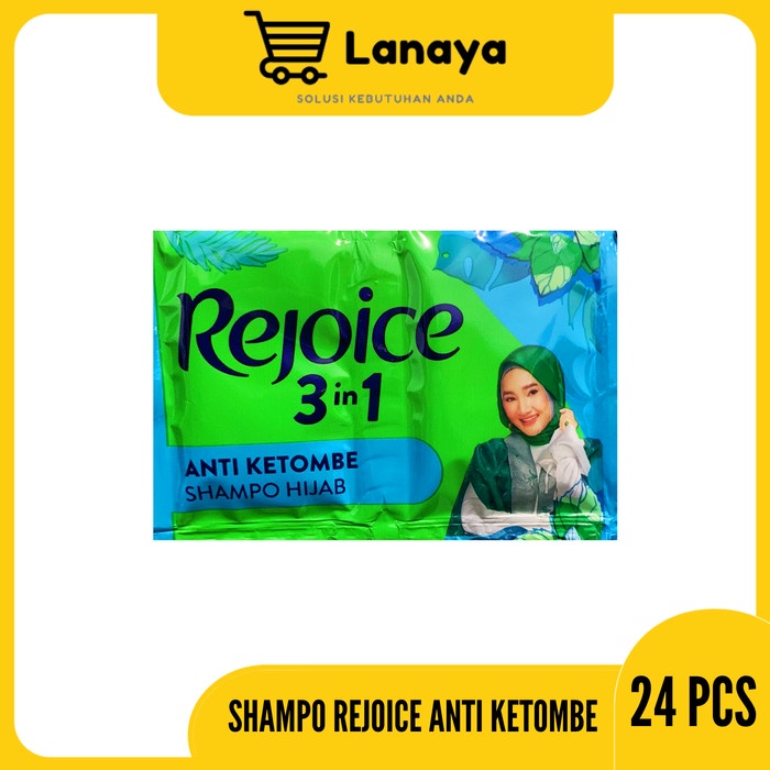 Shampoo Sachet Rejoice 3 In 1 Anti Ketombe Hijab 5Ml X 24 Pcs
