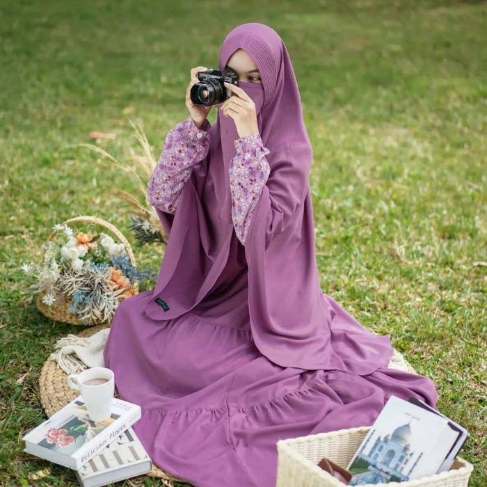 Gamis Bella Set By Mumtaz Hijab Gamis Set Khimar Syar'I Jumbo
