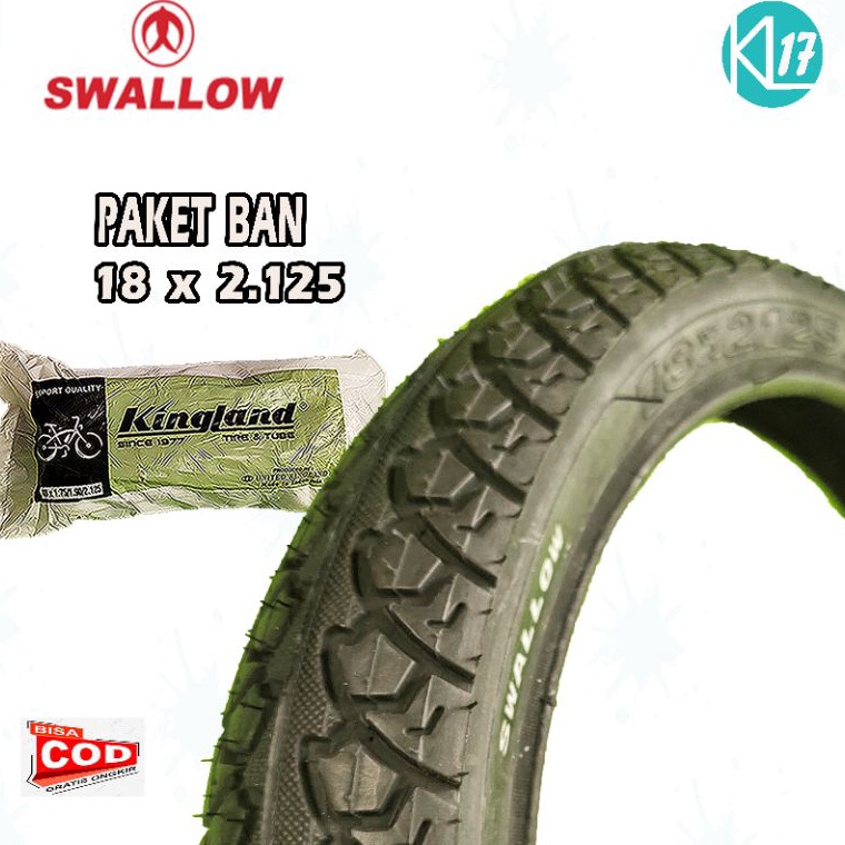 HARGA TERMURAAH BAN LUAR 18 x 2.125 SWALLOW BAN LUAR SEPEDA 18 ANAK BMX MINI LIPAT PAKET BAN LUAR DA