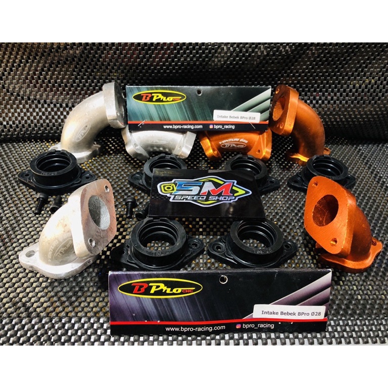 MENARIK Intake Bpro 28 mmm / 26 mm karbu PWK PE matic / Bebek Jupiter mio beat Vega smash supra khar